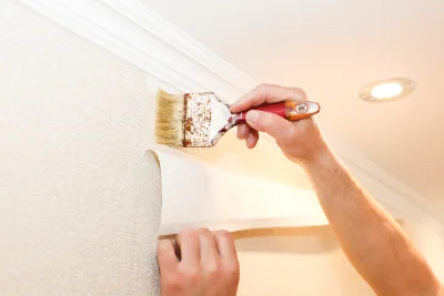 Pose de papier peint à Saxon-Sion — revêtements muraux et toiles de verre